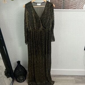 The Room Black and Gold Maxi‎ Dress